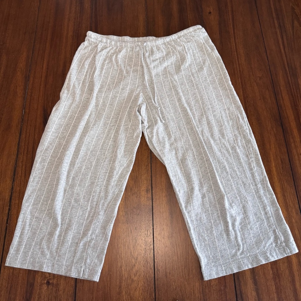 Lauren Ralph‎ Lauren Black Label Women’s Knit Capri Pajama Set Size Medium Gryst - Picture 5 of 11